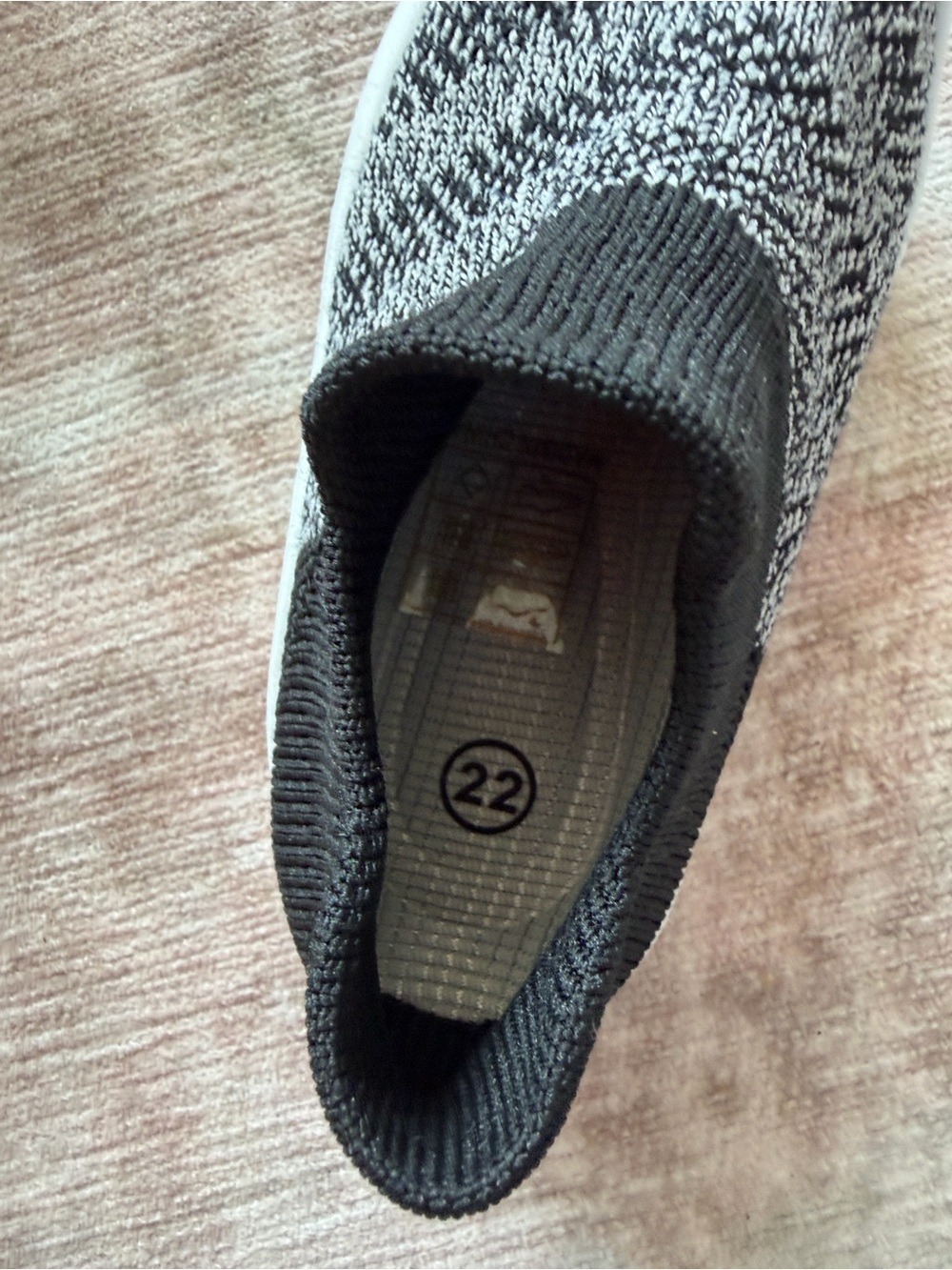 Kids Gray Brown Blue Slip On Sock Shoes NWOT - Picture 10 of 10